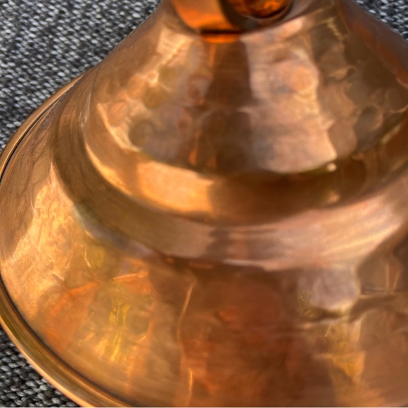 Hammered Copper Candle Holder from Mexico - Picture 4 of 4